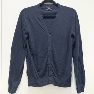 Armani Exchange Men's V Neck Cardigan Black